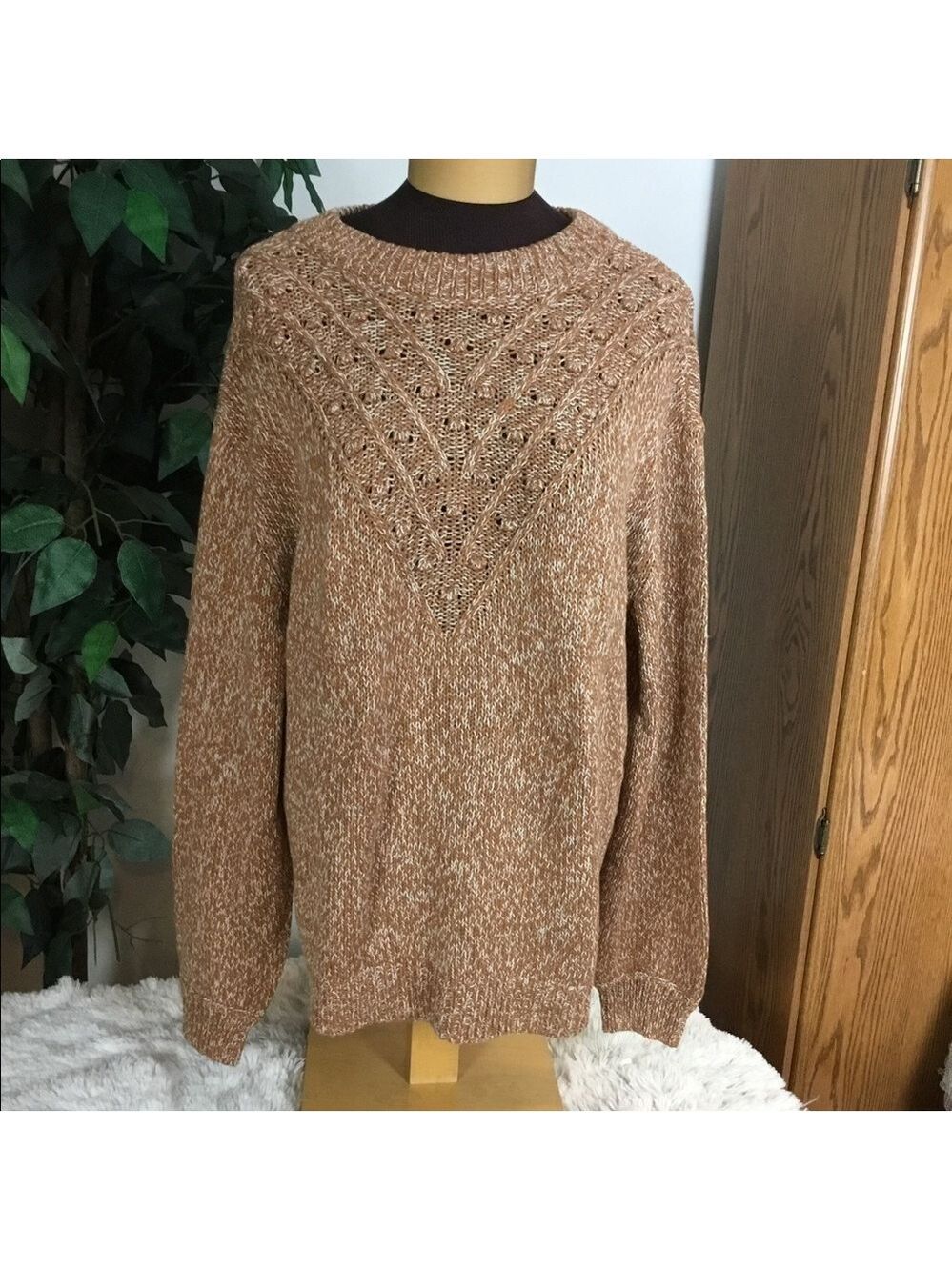 SONOMA XXL Goods For Life XXL sweater with stitch detail shades of coc…